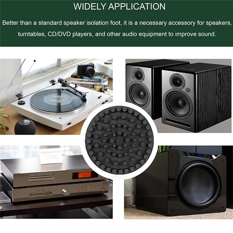 BHBD-4 Pack Isolation Feet Stand Foot Mat Shock Absorbe For Audio CD AMP Hifi Subwoofer