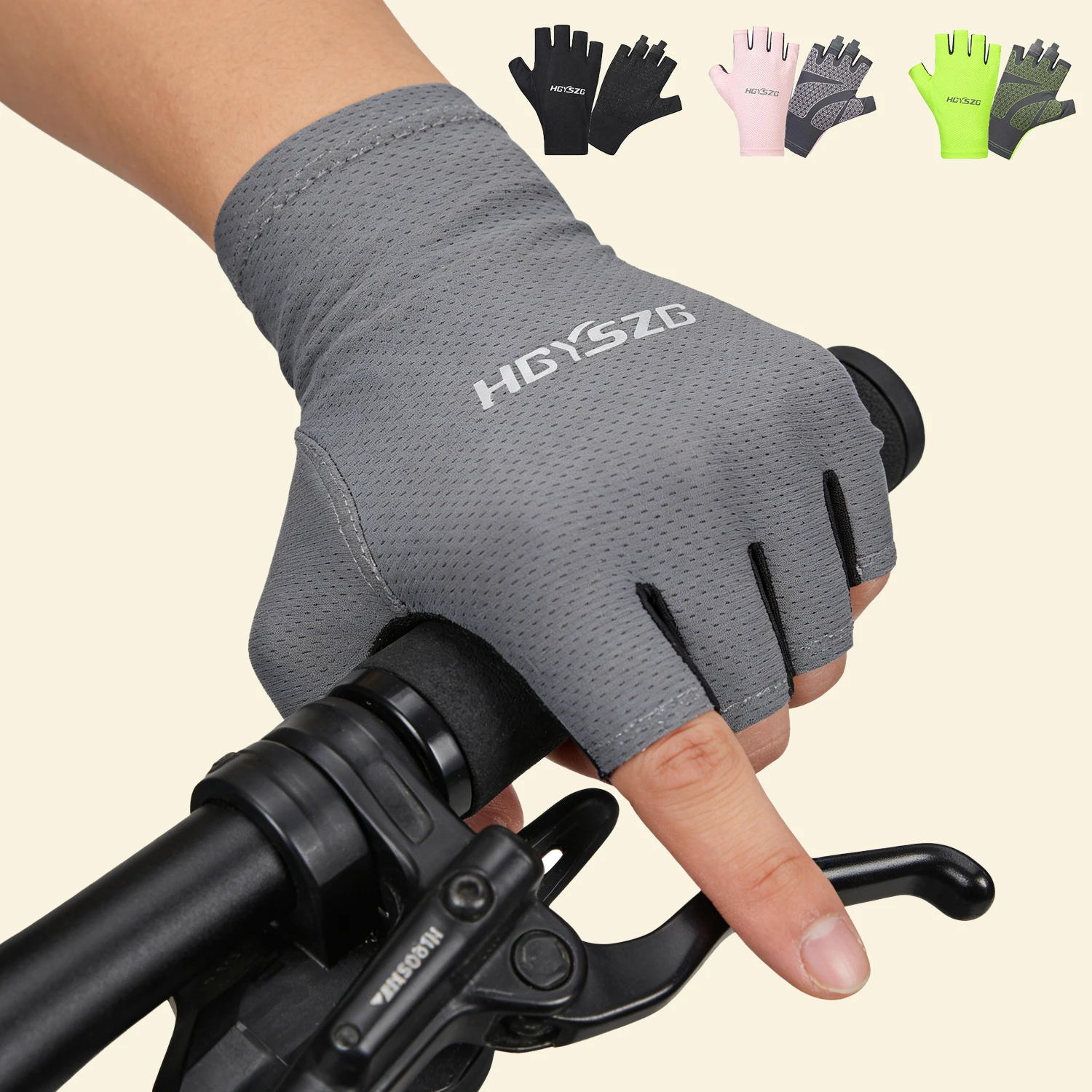 Halbfinger-Fahrradhandschuhe, rutschfest, atmungsaktiv, 1 Paar, bequeme Sporthandschuhe für Outdoor-Fitness-Workout und Reiten