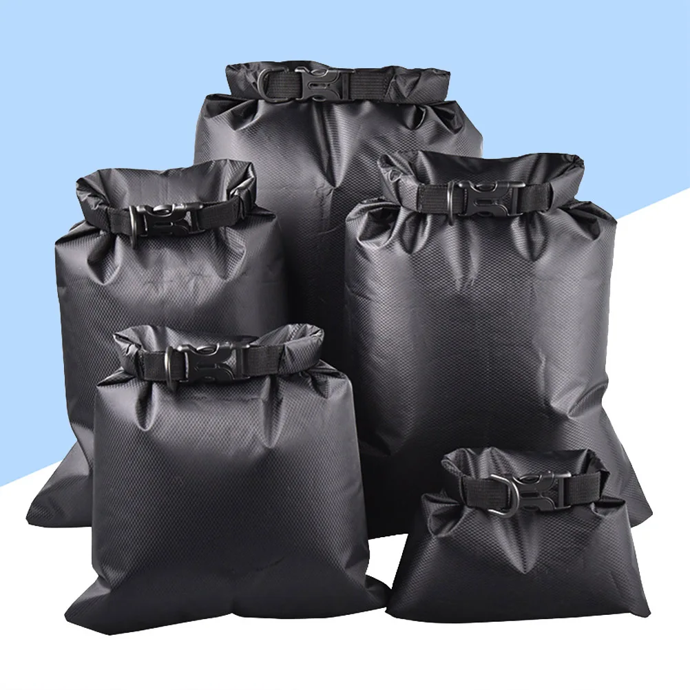 5Pcs Waterproof Dry Bag Set Large Capacity Multifunctional Outdoor Rafting Camping Kayaking Drifting Travel Storage Pouches