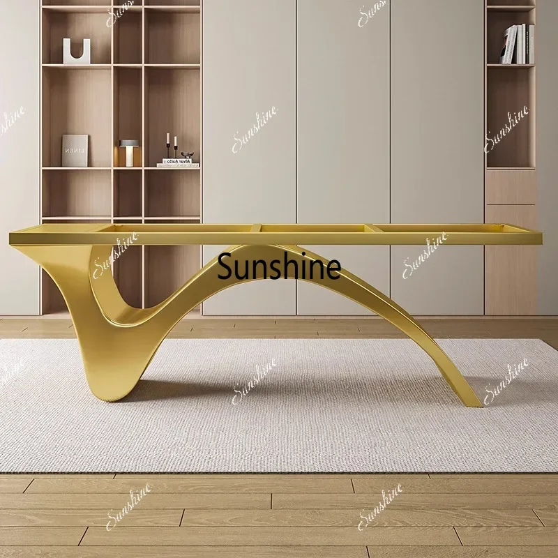Table leg bracket metal office desk base rock slab dining support legs large plate frame luxury stone creative table