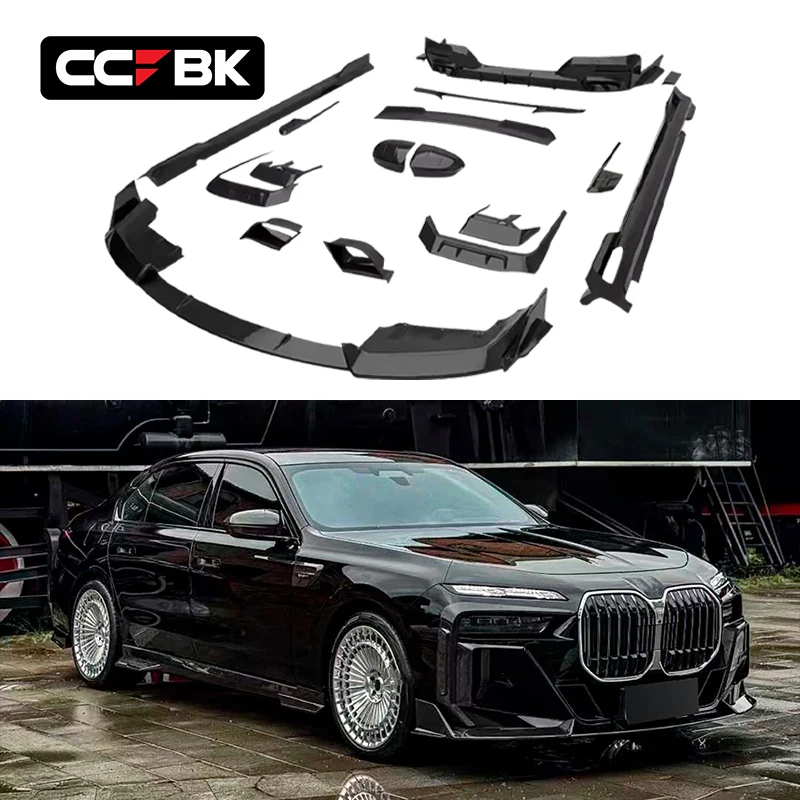 For BMW G70 2022-2026 Dry Carbon MS Style Car Body Kits Front Rear Bumper Roof Spoiler Lip Diffuser Side Skirts Mirror Cover