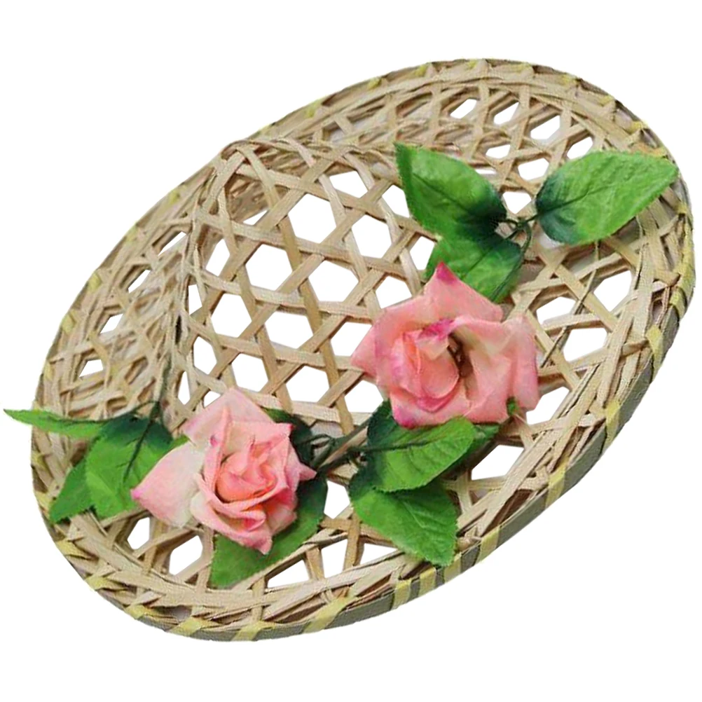 

Bamboo Woven Hats for Kindergarten Party Dance Props Adult iental Hat Weaving Hollow Stage Performance Child Colorful Cosplay