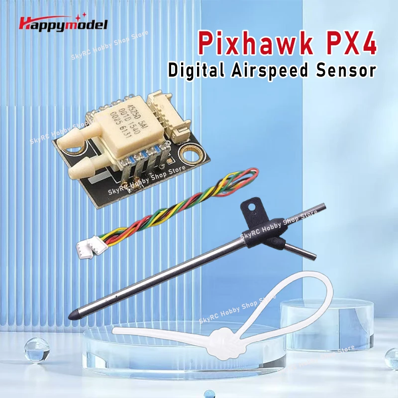 Kit de Sensor de Velocidad Aérea Digital Happymodel Pixhawk PX4 MS4525DO I2C 100m/s 0.84Pa con Tubo Pitot para Pixhawk RC FPV de Ala Fija VTOL