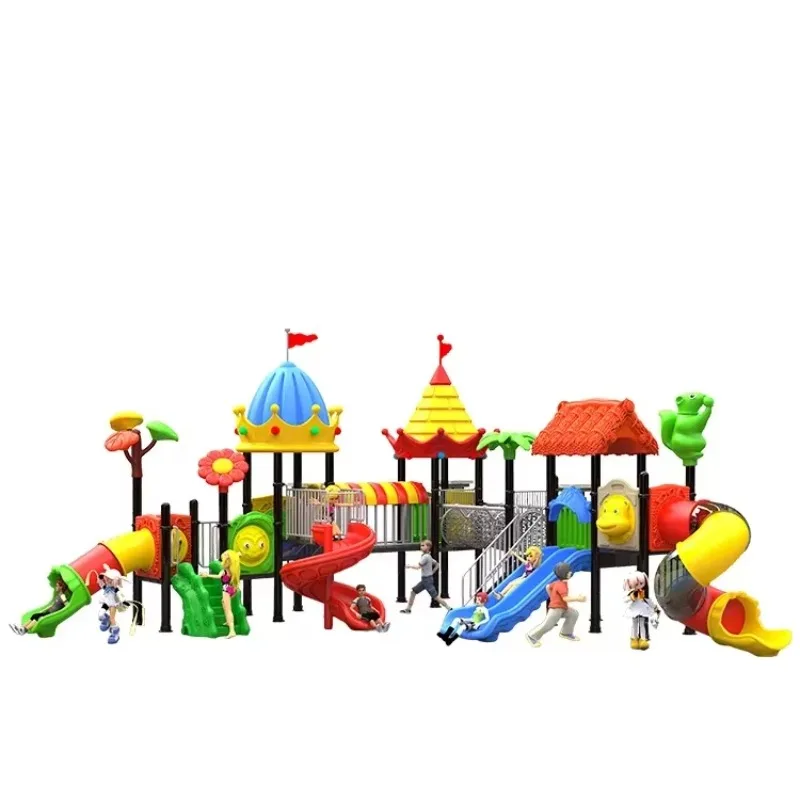 Customized hot sale  Garden Plastic Amusement Park Facilities Commercial Playground Slide Outdoor