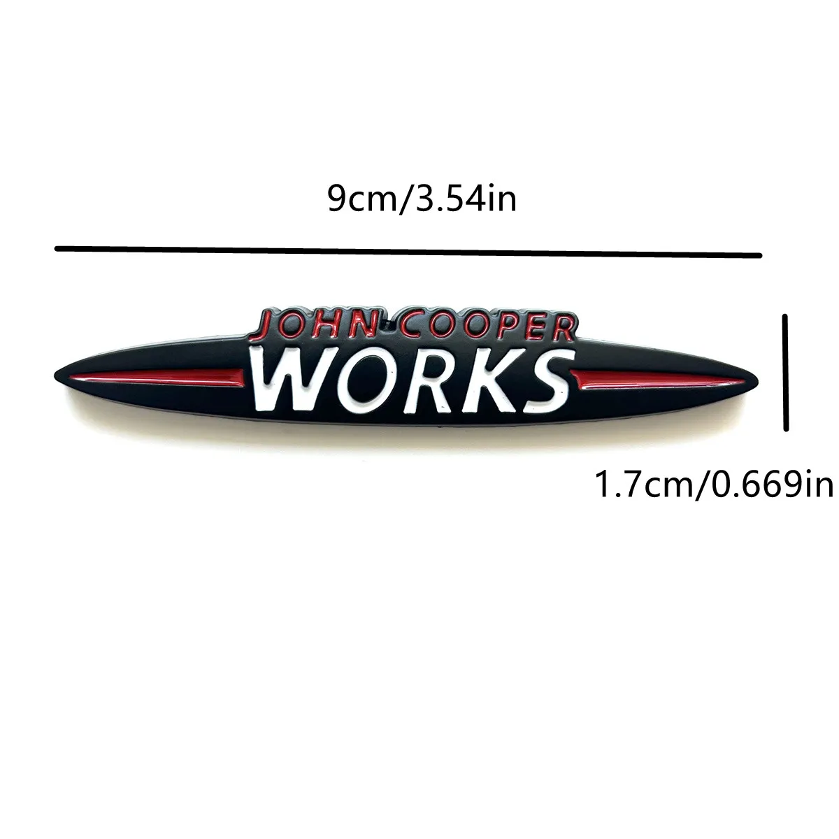 Metal JOHN WORKS COOPER car logo is suitable for body trunk tail side car sticker decal decorative accessories