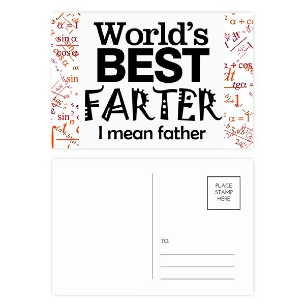La mejor cita del padre, juego de postales de fórmula para el día del padre, tarjeta de agradecimiento, lado de correo, 20 piezas