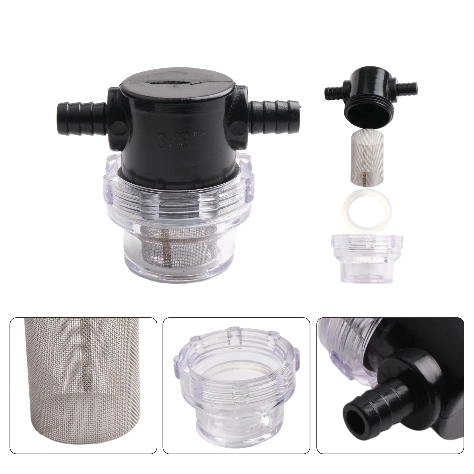 G3/8 Thread Garden Watering Filter Aquarium Water Pump Inlet Water Inline Mesh Strainer Pond Car Washing Irrigation Filter