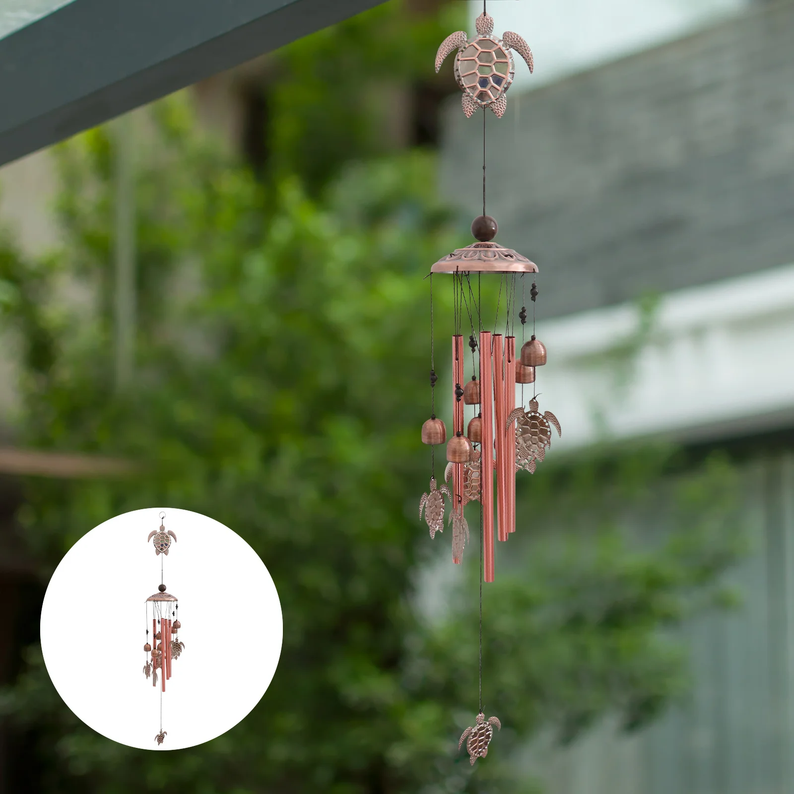 

1pc Metal Wind Chime Turtle Decor Hanging Pendant Garden Outdoor Decoration Wind Fence Terrace Living Room Bedroom