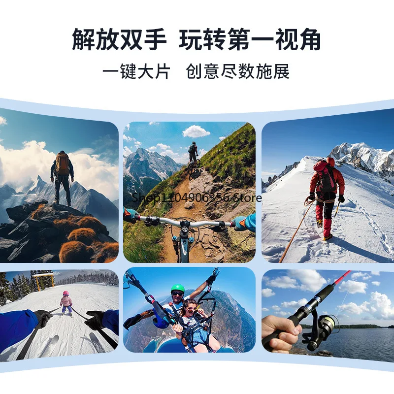 Mobile phone magnetic neck bracket first-person perspective live broadcast riding sports camera shooting shock absorption