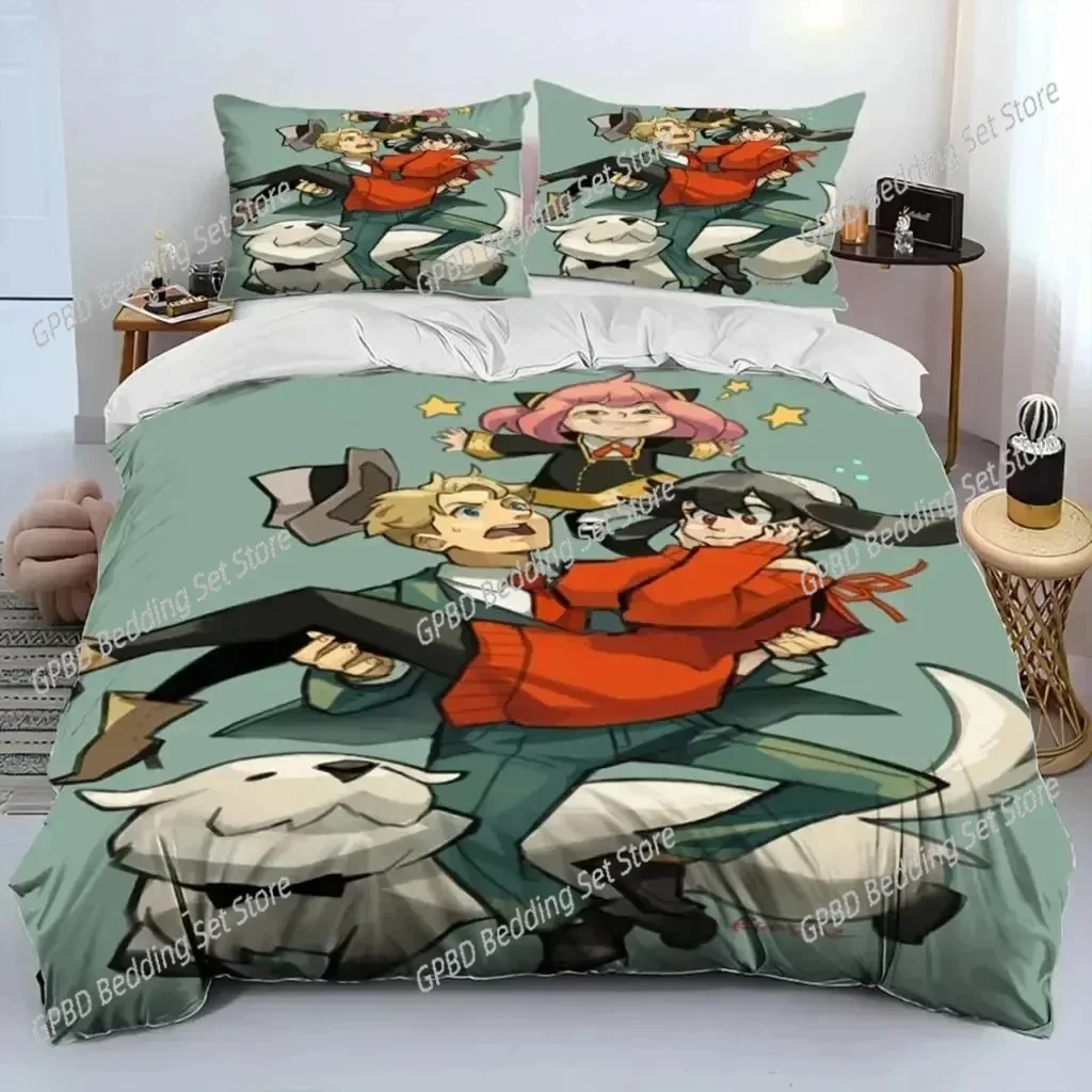 

Luxury New Anime SPY×FAMILY Anya Bedding Set Boys Girls Twin Queen Size Duvet Cover Pillowcase Bed Kids Adult Fashion Home