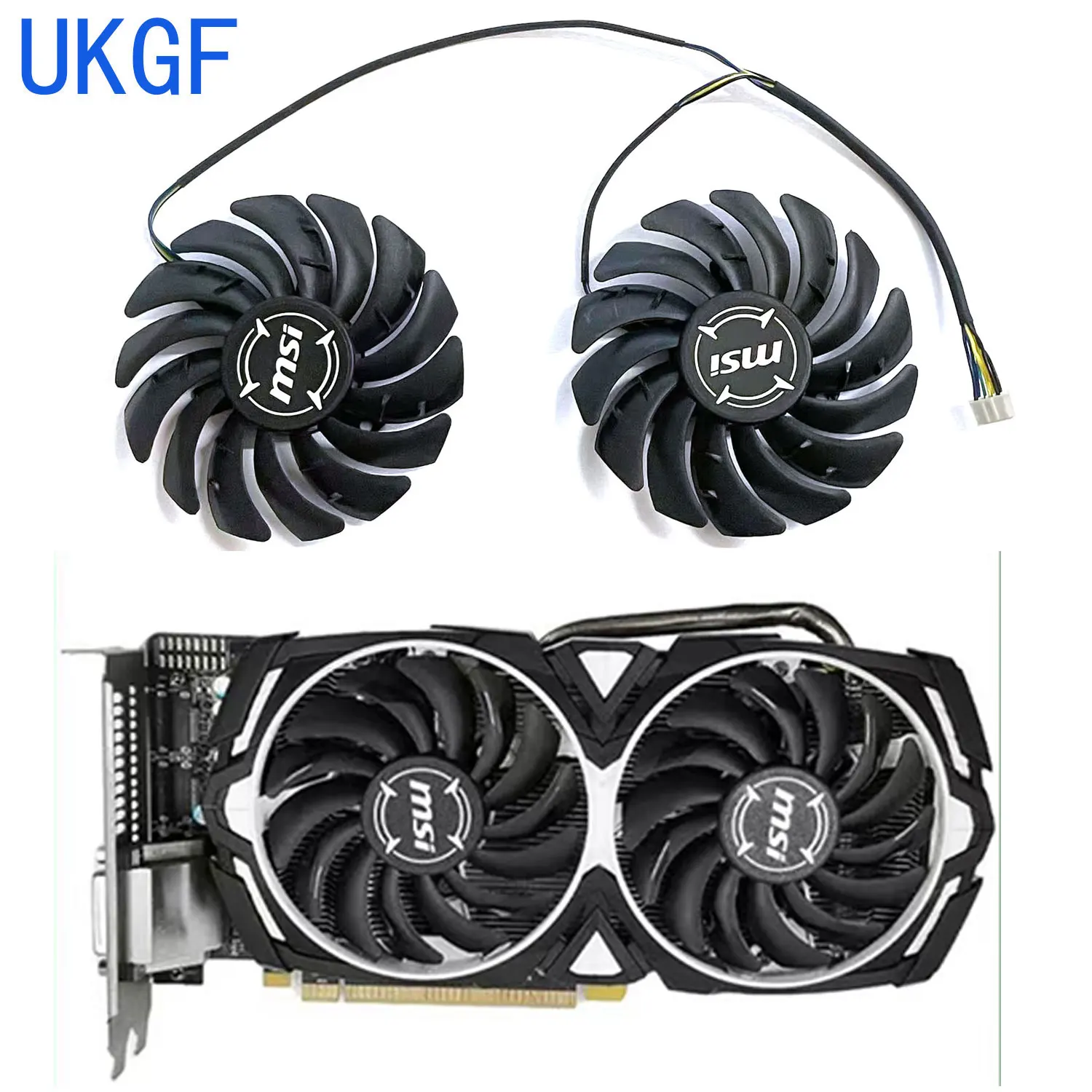 For MSI RX 470 480 570 580 Armor Graphics Card 85MM 4PIN Rx580 Rx570 P106-100 Mining Fan Suitable