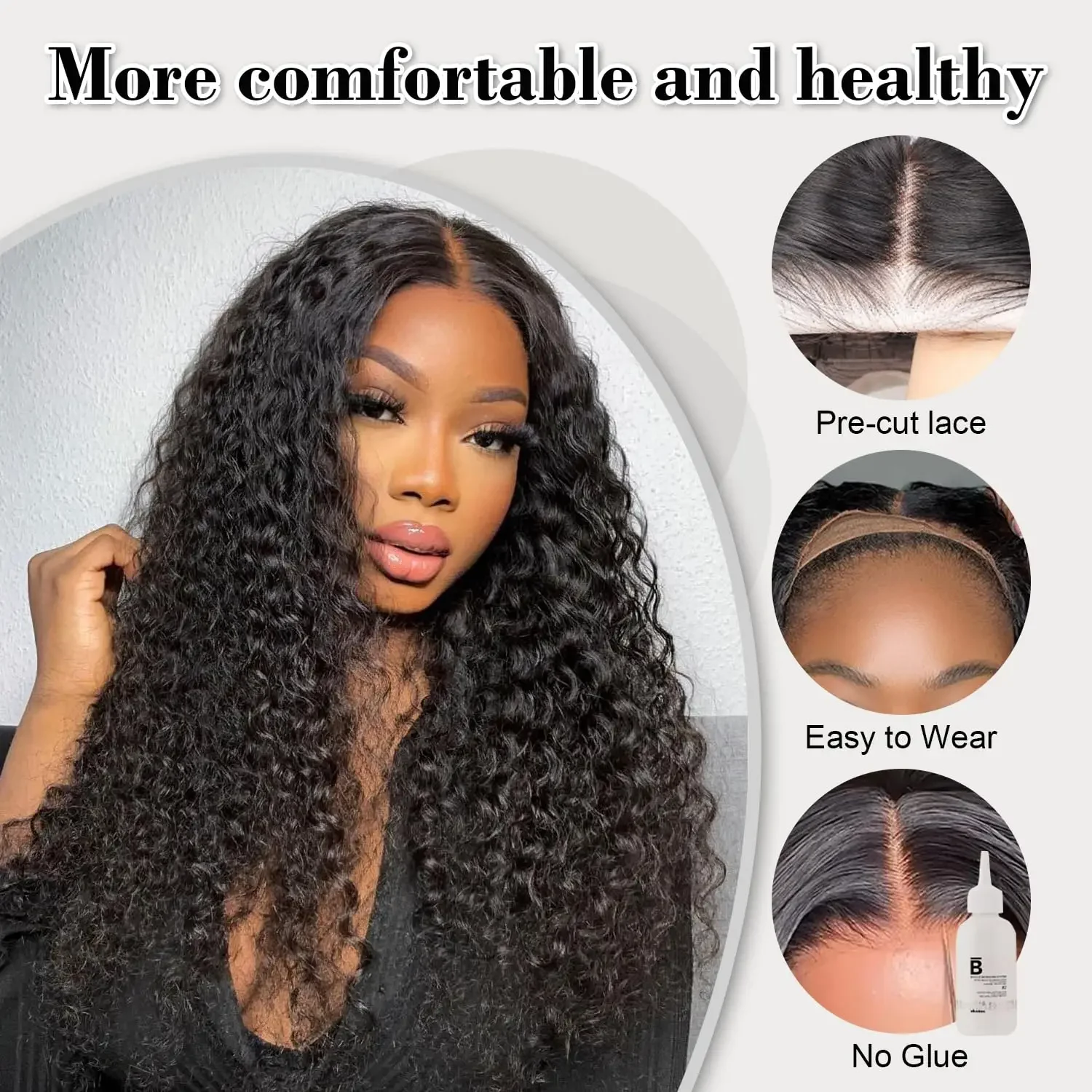 Wear And Go 6x4 5x5 Glueless Wig Human Hair Deep Wave Lace Closure Wig Brazilian Human Hair Cheap Hair For Women Water Wave Wig