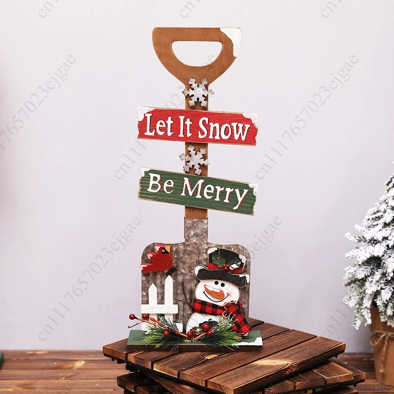 Standing Christmas Mailbox Decoration Holiday Cottage Shape Letter Box Festive Window  Mantel Desktop Winter Village Ornament