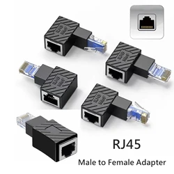90 Degree 270 Degree Up Down Left Right Multi-angle RJ45 Cat 5e 6e Cat7 Male to Female Lan Ethernet Network Extension Adapter