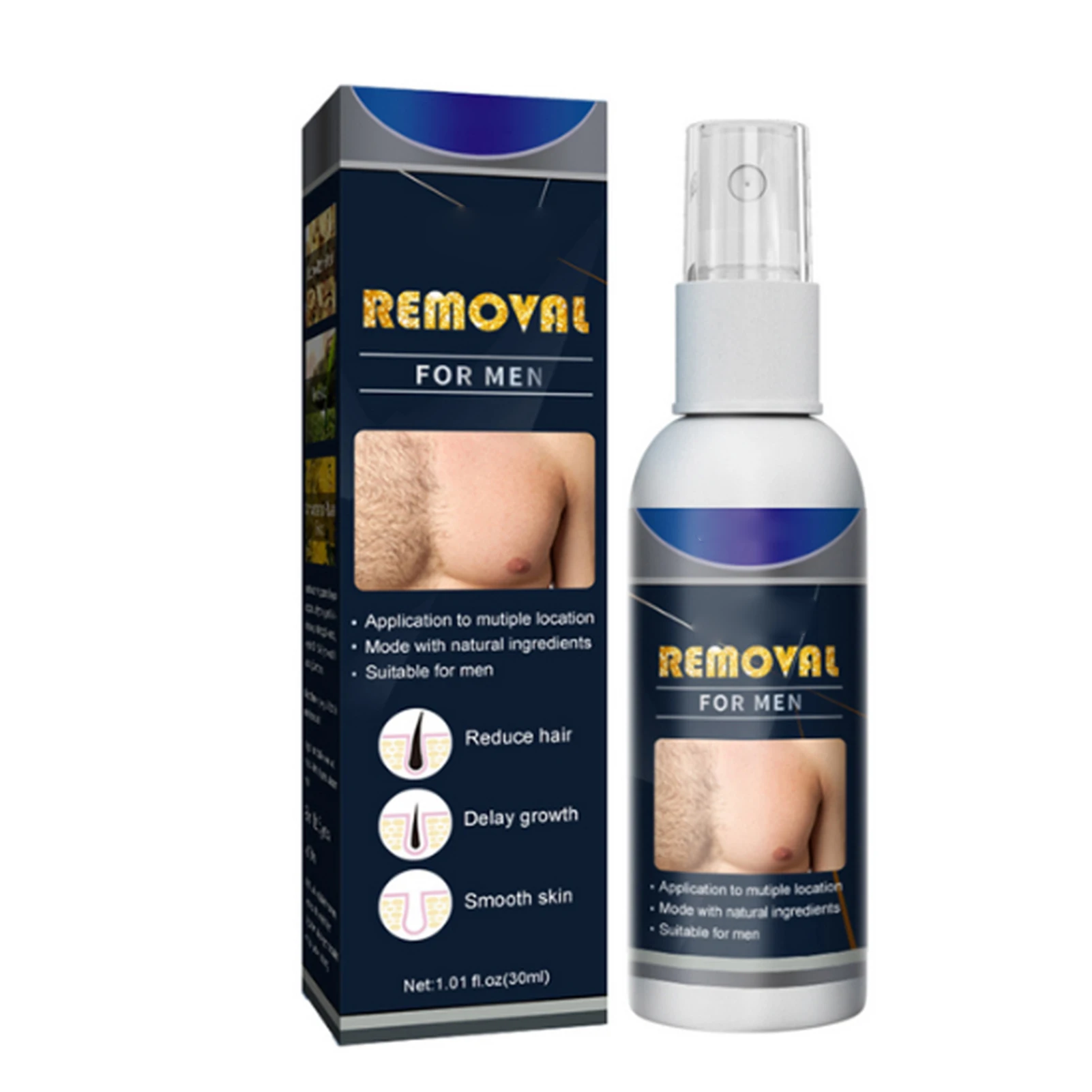 30ml spray de remoção de pêlos para homens spray de remoção de pêlos indolor axila removedor de pêlos suave refrescante creme de remoção rápida de pêlos