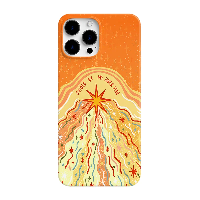 Creative INS Ice Cream Volcano Sparkling Orange Chic Artistic Phone Case for iPhone 15 14 11 12 13 Pro Max Plus Back Cover