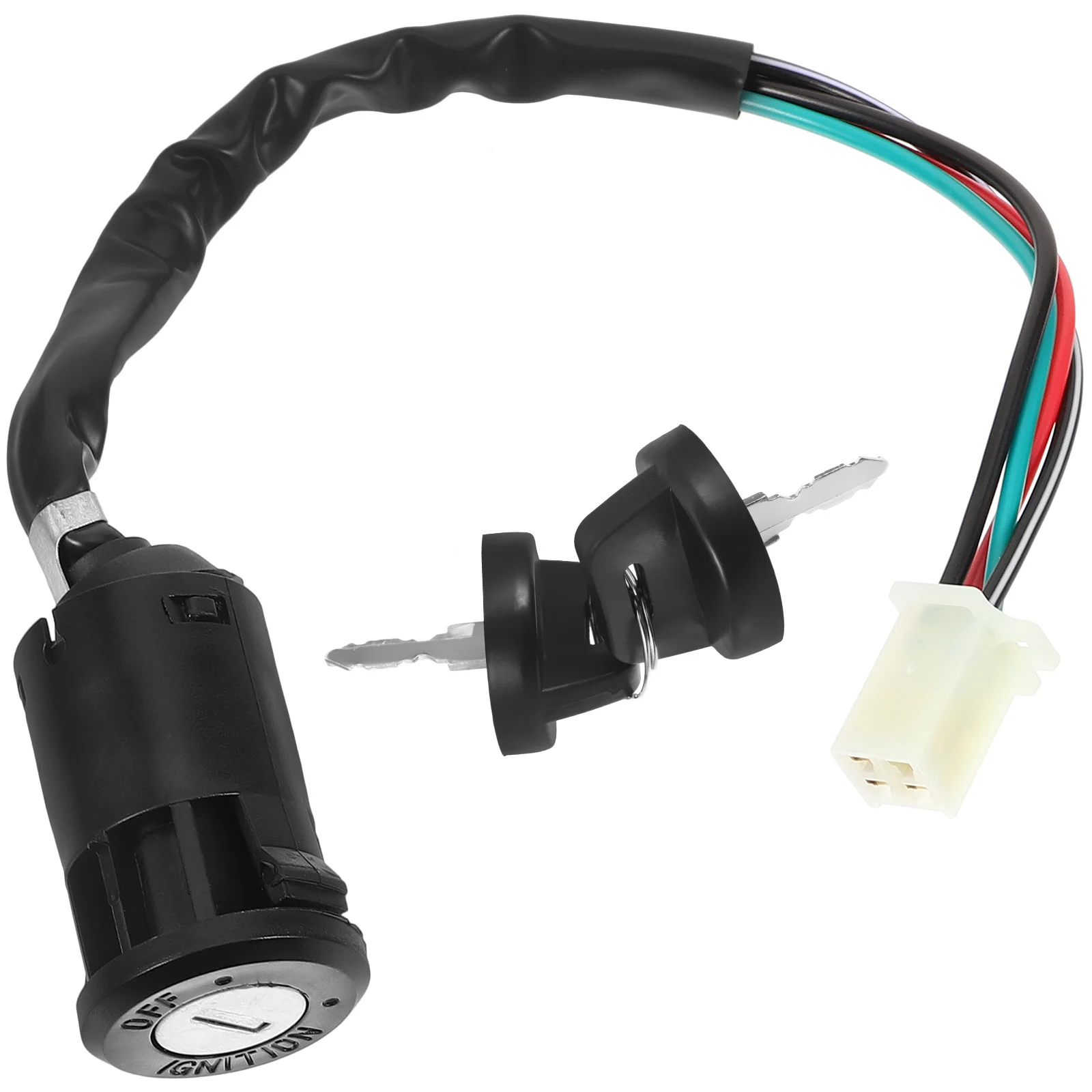 

1Set Ignition with Key Sturdy Plastic Metal Starter Switch for 50cc-250cc Atv Scooter Motorbike Ignition Replacement