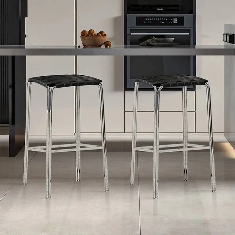High Metal Luxury Bar Stools Make Up Modern Iron Silver Party Bar Stool Garden Bedrooms Relaxing Sgabello Cucina Home Furniture