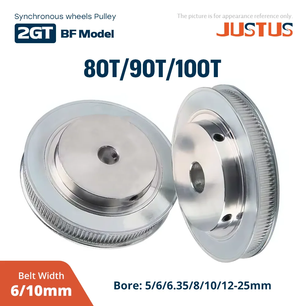 

GT2 Timing Pulley 80T 90T 100T Synchronous Wheels Bore 5/6/6.35/8/10/12/12.7/14/15-25mm Width 6/10mm Belt for 3D Printer Parts