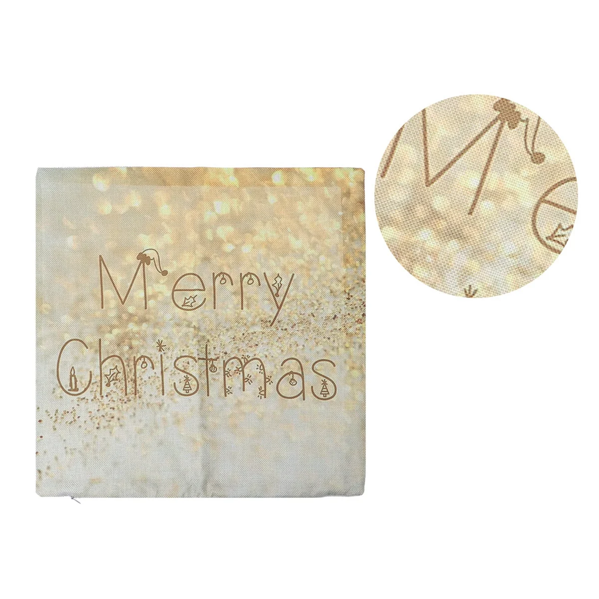 

Christmas Cushion Cover Good-Quality Linen Texture for Home Sofa Bed Chair 45x45cm Festive Party Decoration Throw Pillow Cases