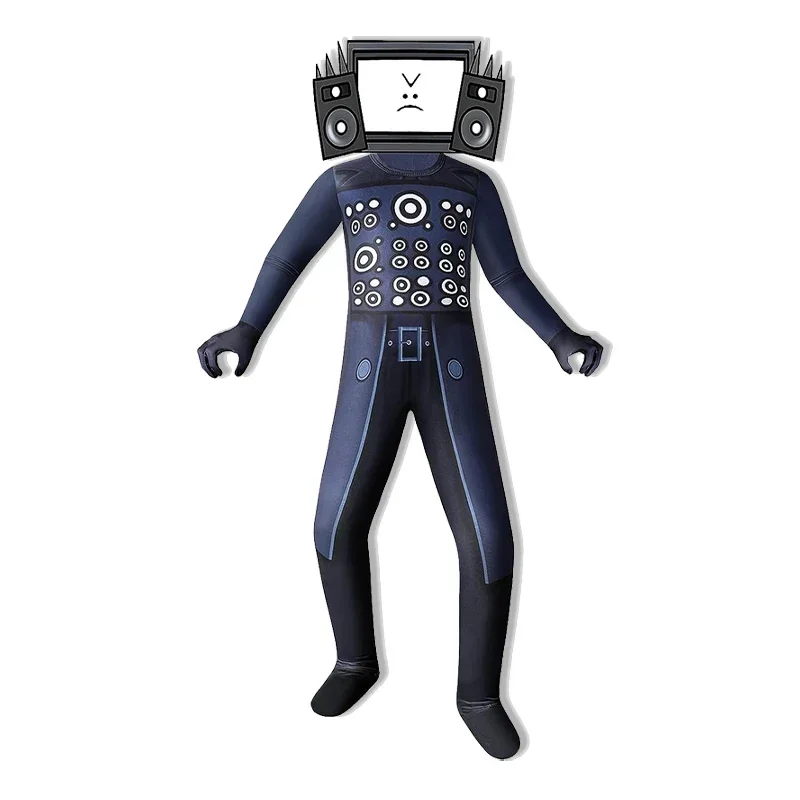 Skibidi Toilet Cosplay Costume Skibidi Toilet TV Man Game Children Adult Jumpsuits Set Outfit Halloween Costume for Kids Adult