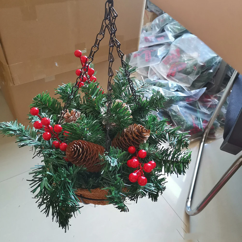

Для праздничного украшения, светодиодный светильник, Рождественская корзина с искусственными цветами, подсветка, домашний декор, для использования в помещении и на открытом воздухе