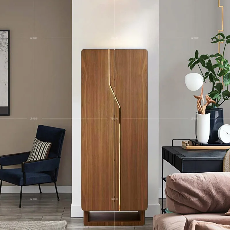 Light luxury jewelry cabinet, smart password, fingerprint lock, villa home safe, Italian high-end solid wood jewelry storage