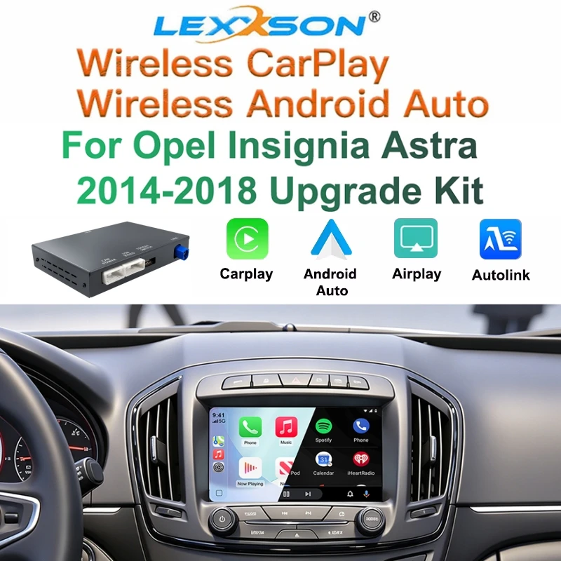 LEXXSON Wireless Carplay Android Auto Module For Opel Insignia Astra 2014-2018 8 inch Screen Car Play Adapter