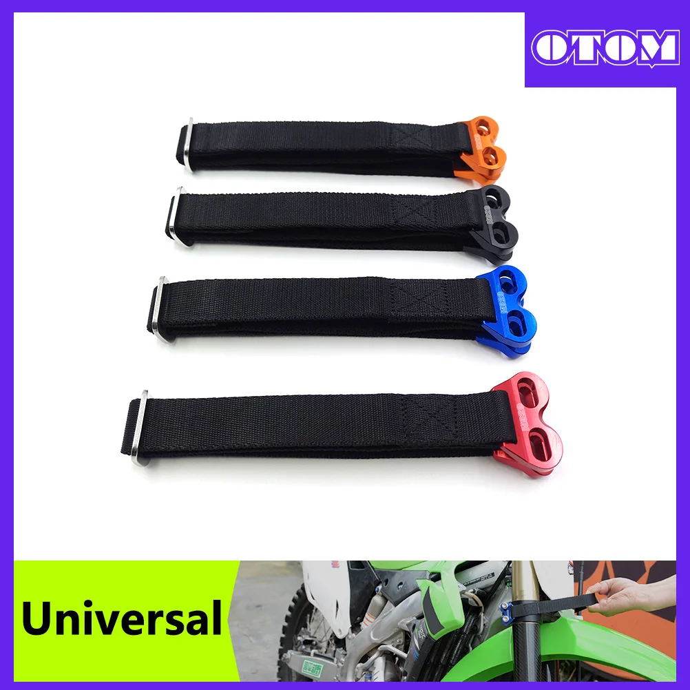 OTOM Motocross Front Lift Strap CNC Aluminum Stainless Steel Polyester Cushion Rescue Belt Japan Off-Road Motorcycle Bike Parts