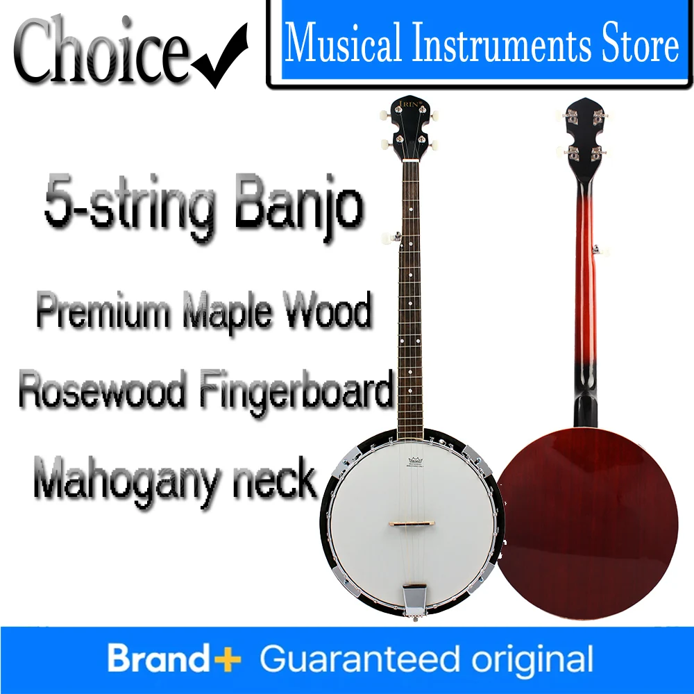 

Банджо IRIN 5-струнное, импортное, с накладкой из палисандра, премиум-класса, из кленового дерева, 6-струнное банджо для начинающих, для любителей музыки, для выступлений и практики