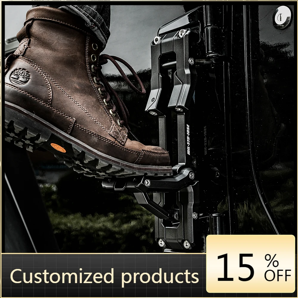 

Профессиональная настройкаFury 2018+ JL аксессуар алюминиевая дверная петля складная боковая лестница для Wrangler