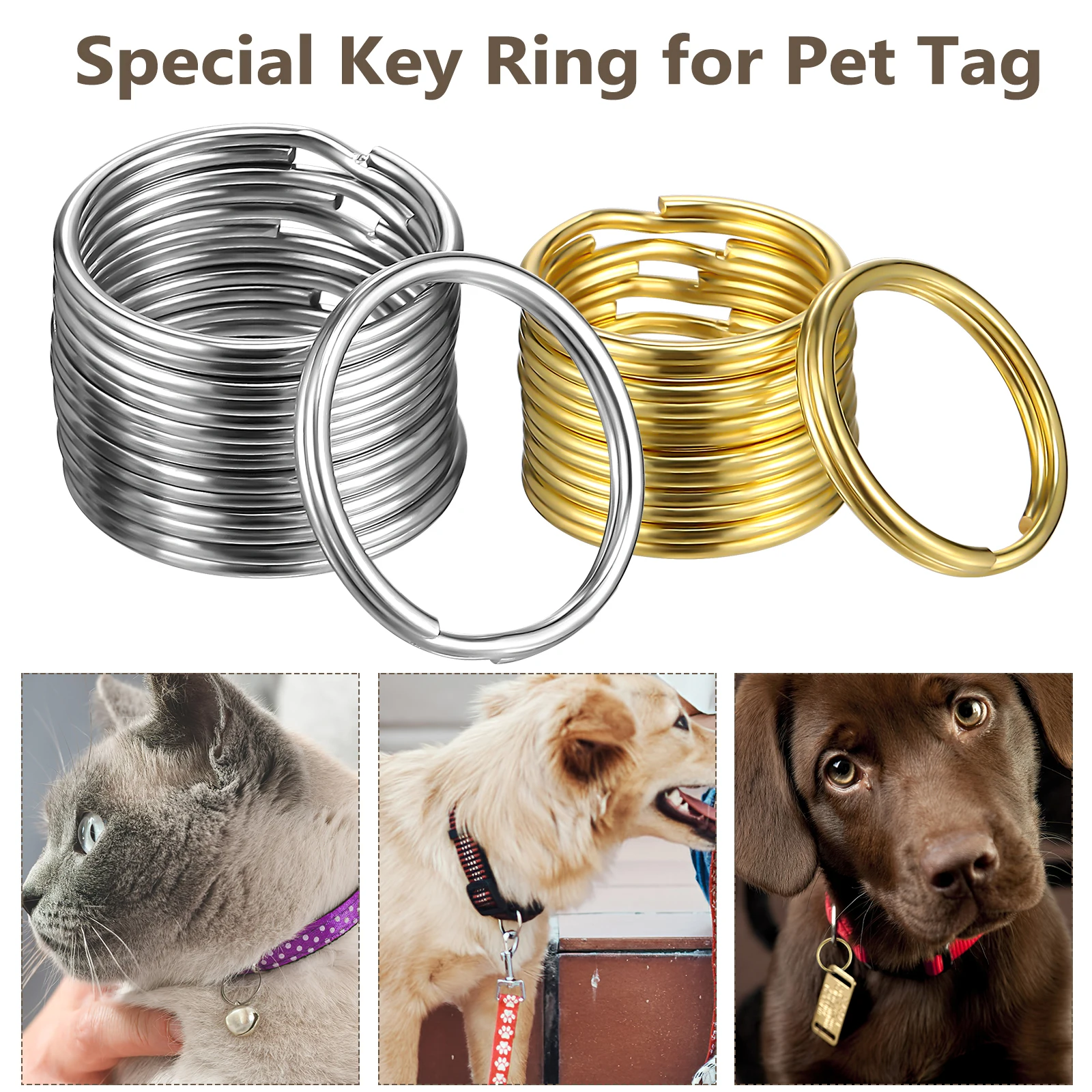 

200 Pcs Aperture Keychain Keyring Accessories Rings Hoop Crafts Hoops Round Keys