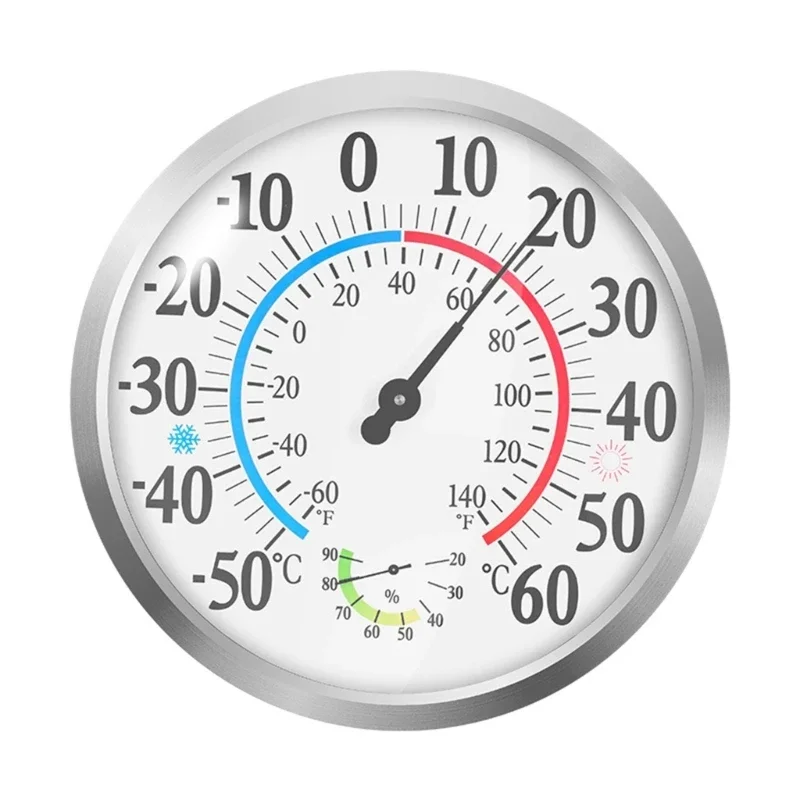 

Multifunctional Thermometer Hygrometer Temperature & Humidity Gauges No Battery Required for Room Garden & Workplace