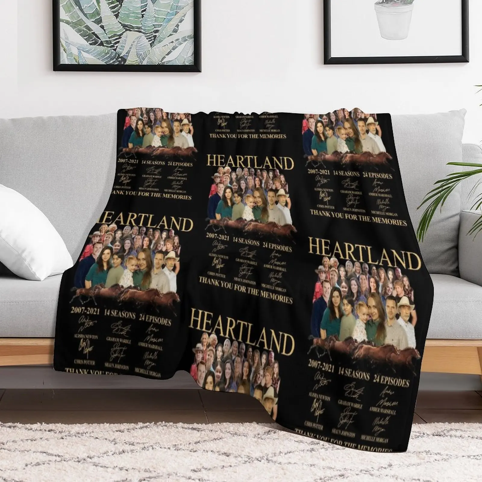 

Signatures Of Heartland Thank You For The Memories Throw Blanket Flannel Fabric bed plaid For Decorative Sofa Blankets