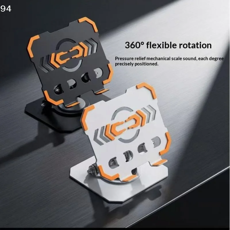 Foldable Tablet Stand Height-Adjustable 360° Rotating Cellphone Holder Anti Slip Heat Dissipation Tablet Riser Gaming Use