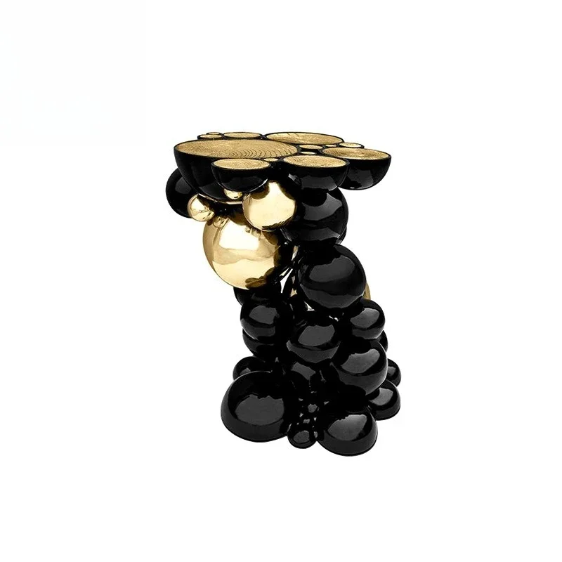 Metal bubble edge design, countertop living room sofa luxury side table