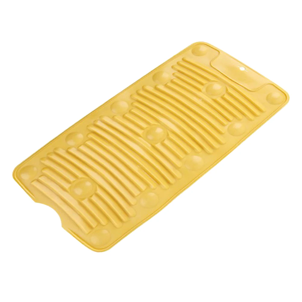 

Silicone Washboard Foldable Hand Laundry Yellow Washer 13 Suction Cups Soft Material Manual Clothes Washing Pad Small Drying Mat
