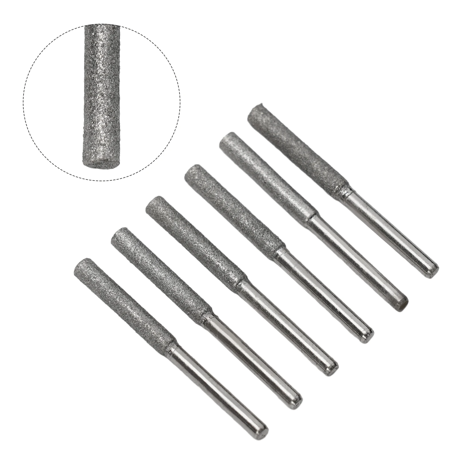 Imagem -03 - Diamond Coated Cilíndrico Burr Chainsaw Sharpener Arquivo de Pedra Chain Saw Sharpening Carving Grinding Tools mm 4.8 mm 5.5 mm Pcs
