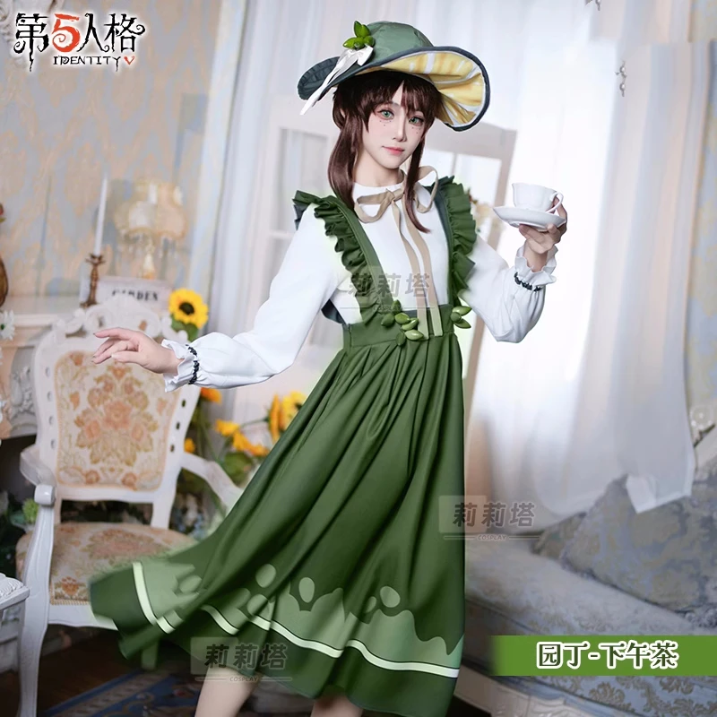 

Identity V Gardener Cosplay Anime Women Sweet Overall Dress Emma Woods Role Play Clothing Carnival Comic-con Party Suit Stock