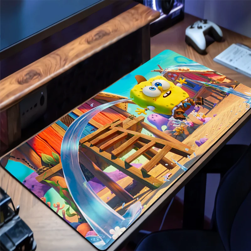 

Desk Mat S-spongeBob S-squarePants Desk Accessories Laptop Gamer Mausepad Mouse Pad Mousepad Tables Mouse Mats Keyboard Pad