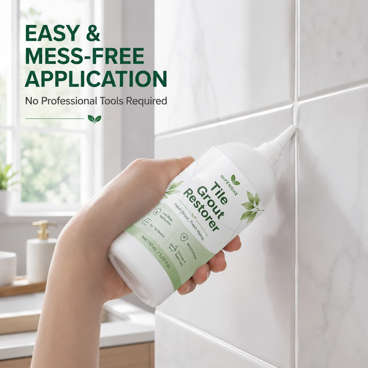 Tile Grout Renovation Pen 150ml Waterproof Anti Mold Repair Filler for Ceramic Mosaic Kitchen Bathroom Floor Wall Gap Sealing