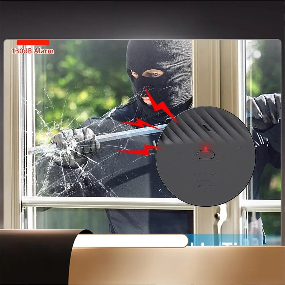 

Tuya Smart Wifi Alarm Door And Window Vibration Sensor Security Protection Alert Works With Alexa, Smart Life-X64A