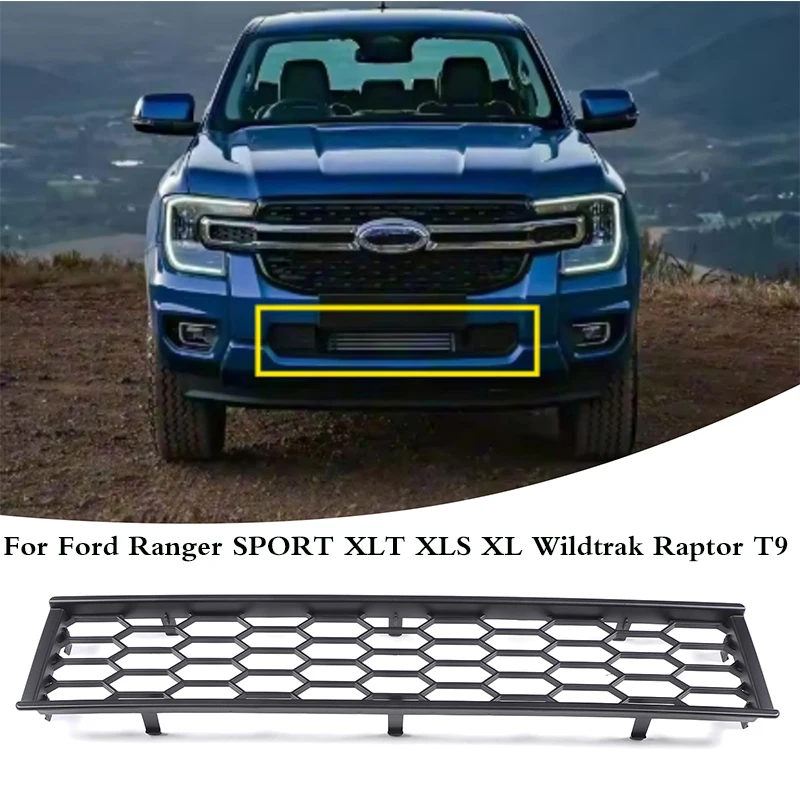 フォード-レンジャー-sport-xlt-xls-xl-wildtrak-raptor-t9-2023-2025用-車フロントバンパーラジエーターグリル-ハニカムメッシュ-フロントロアグリル