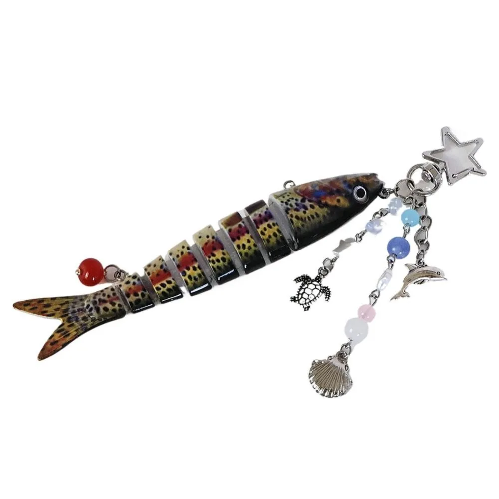 High-precision Handmade Fish Keychains Phone Lanyard Hanging Decor Artificial Fish Pendant Bionic Design Bag Charm