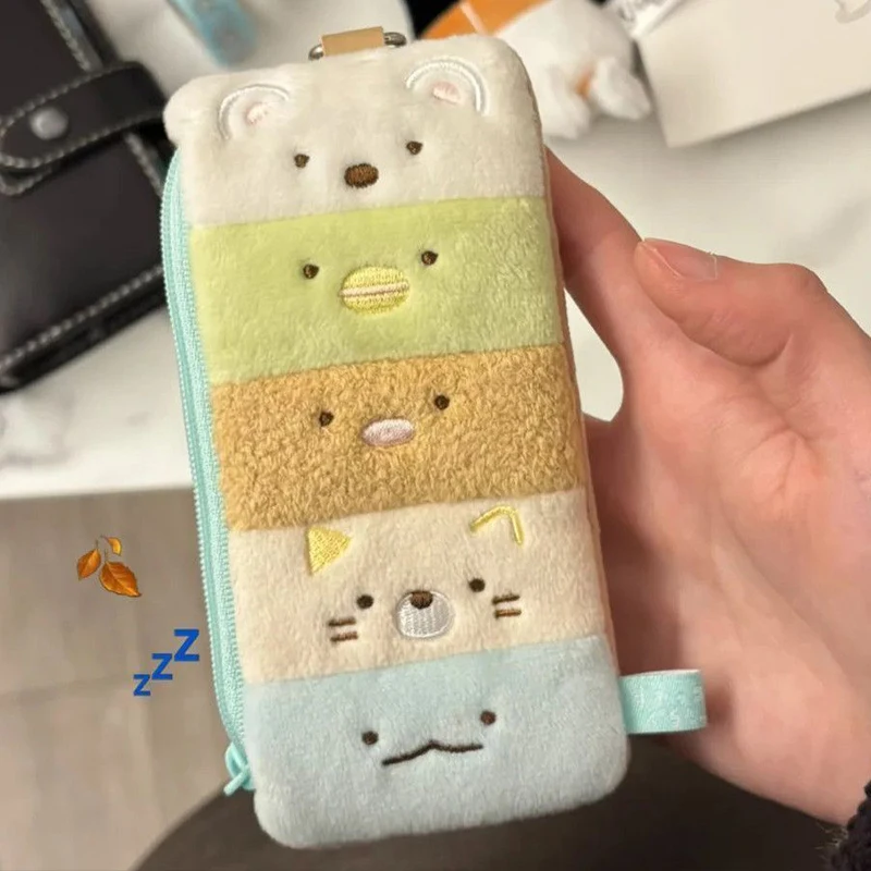 Stack Purse Shirokuma Penguin Tonkatsu Neko Tokage Cute Plush Coin Bag 9cm Sticker Tape Storage Wallet Gift
