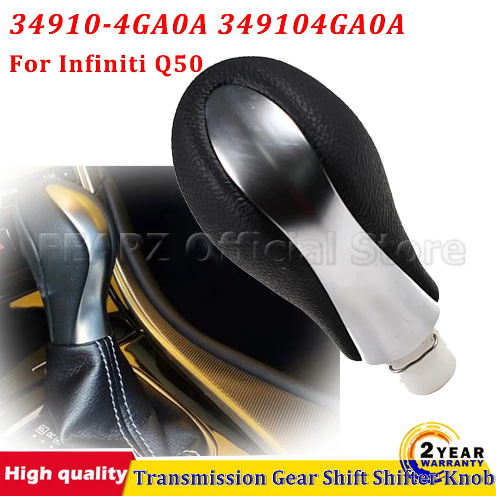

Automatic Transmission Gear Shift Shifter Knob 34910-4GA0A 349104GA0A For Infiniti Q50 2014-2018 - Shifter Control Lever Button