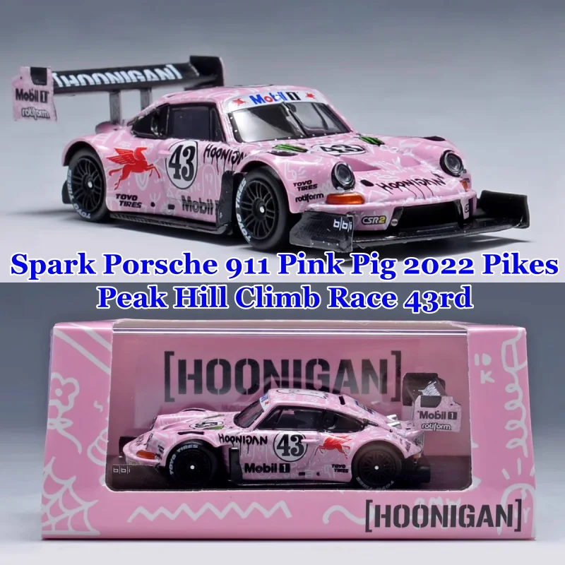 1:64 911 Spider 2022 Pikes Peak Hill Climb Race 43rd - Réplica en miniatura de aleación del vehículo de la final, pieza coleccionable, juguete personalizado