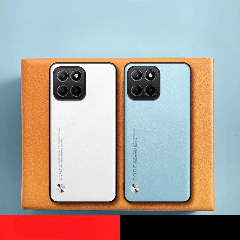 아너 X8C X8 C 플레인 PU 가죽 무광 케이스, 아너 X9C 스마트 X7C 실리콘 초슬림 소프트 프레임 충격 방지 범퍼 커버