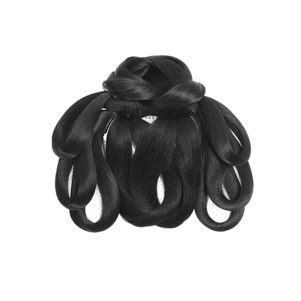 Zestaw do włosów z dynastii Qing - Kompletna peruka historyczna z zintegrowanym koka i nakryciem głowy do tradycyjnego chińskiego upięcia Hanfu