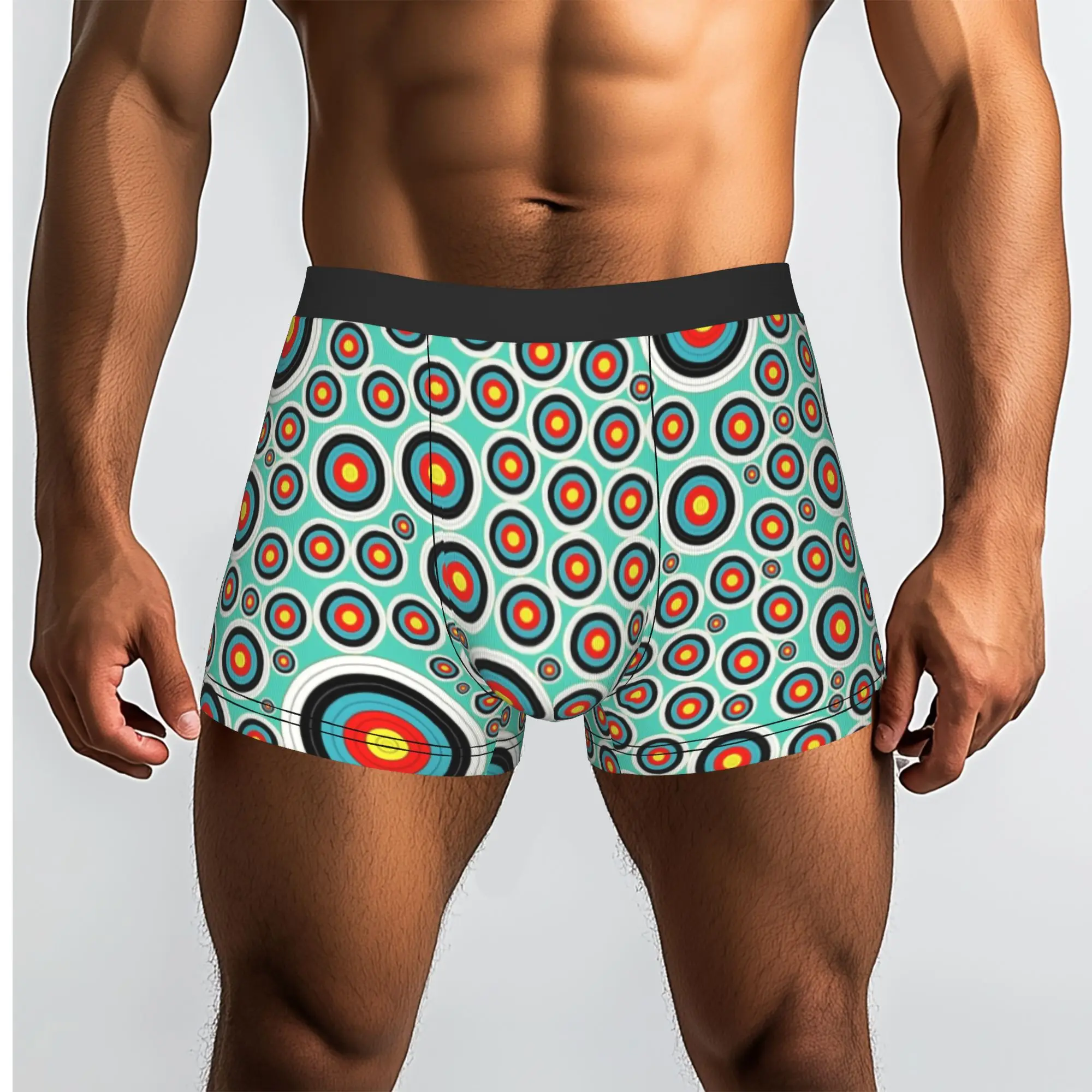 Custom Heart Made of Targets Underwear Men Stretch Archery Archer Bow Hunting Boxer Shorts Panties Soft Underpants For Homme